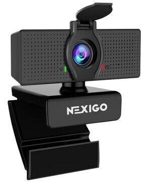 Nexigo Black HD Webcam with Clip Mount - USB Computer Camera NIB